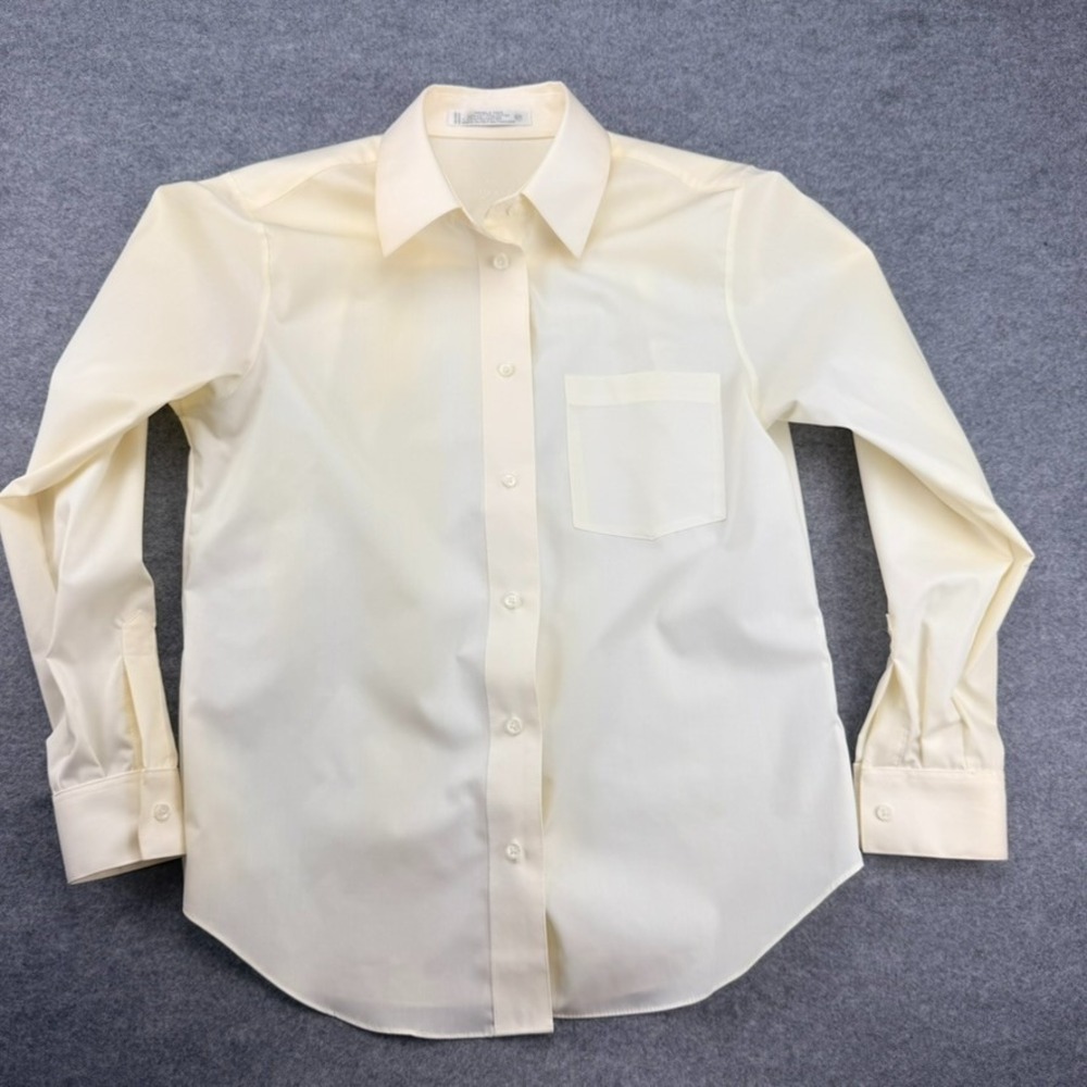 Foxcroft Women’s Wrinkle Free Button Down Shirt 6 Ivory Cream Long Sleeve Blouse